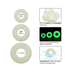 Fashion LoversStores Alpha Liquid Silicone Glow-in-the-Dark Cock Ring Set