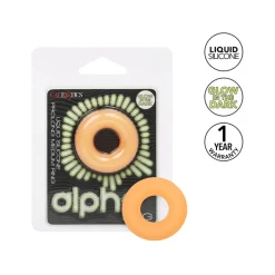 Clearance LoversStores Alpha Liquid Silicone Glow-In-The-Dark Prolong Medium Cock Ring