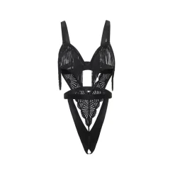 Hot LoversStores Annika Fringe Open Cup Teddy Black