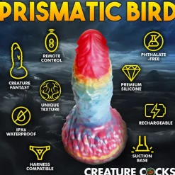 Online LoversStores Creature Cocks Rainbow Phoenix Vibrating Dildo