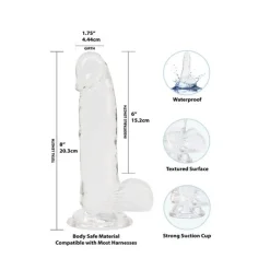 Sale LoversStores Crystal 8" Dildo
