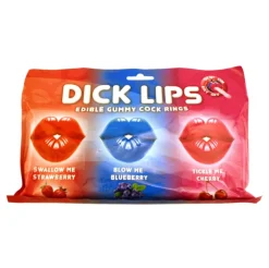 Sale LoversStores Dick Lips Gummy Cock Rings 3PK