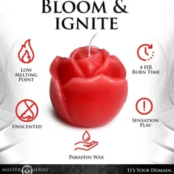 Clearance LoversStores Flaming Rose Drip Candle