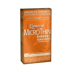 Clearance LoversStores Kimono MicroThin Ribbed + Sensi-Dots