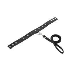 Hot LoversStores Leather Collar and Leash Set