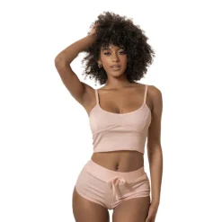 Outlet LoversStores Lounge Two Piece Pajama Top & Shorts Set Rose