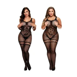 Fashion LoversStores Mixed Mesh Crotchless Bodystocking