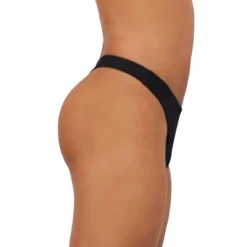 New LoversStores Origami Compression Mesh Gaff Thong Black