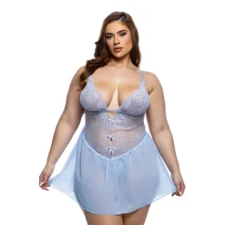 Sale LoversStores Paradise Dream Babydoll 2pc Set Blue