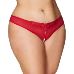 New LoversStores Pearl Crotchless Thong - Plus Size