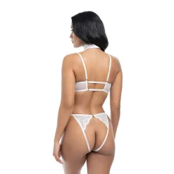 Discount LoversStores Perla Bridal Lace 3pc Set White