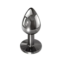 Online LoversStores 3-Piece Black Gemstone Metal Butt Plug Set
