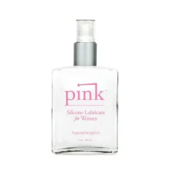 Clearance LoversStores Pink Silicone Lubricant Glass Bottle