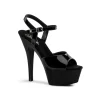 Fashion LoversStores Pleaser Kiss-209 Peep Toe Heels Black