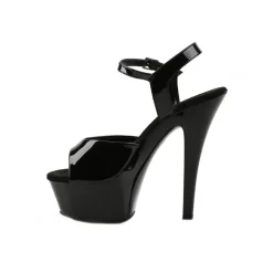 Fashion LoversStores Pleaser Kiss-209 Peep Toe Heels Black