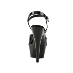 Fashion LoversStores Pleaser Kiss-209 Peep Toe Heels Black
