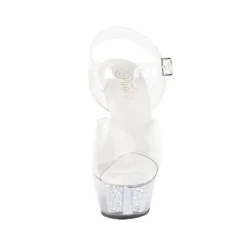 Hot LoversStores Pleaser Kiss-208RSI Rhinestone Heels Clear