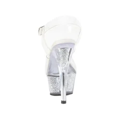 Hot LoversStores Pleaser Kiss-208RSI Rhinestone Heels Clear