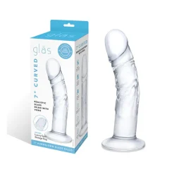 Fashion LoversStores 7" Curved Realistic Glass Dildo