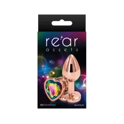 Online LoversStores Rear Assets Rose Gold Heart Butt Plug
