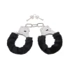 Discount LoversStores Sex & Mischief Black Furry Handcuffs