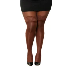 Outlet LoversStores Sheer Thigh High with Stay Up Lace Top