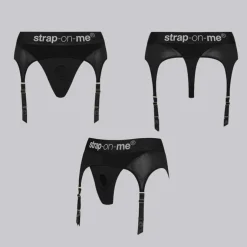 Sale LoversStores Strap-On-Me Rebel Garter Harness Black