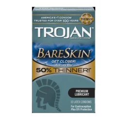Discount LoversStores Trojan Bareskin Condom - 10 pack