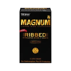 Fashion LoversStores Trojan Magnum Ribbed Condom Black